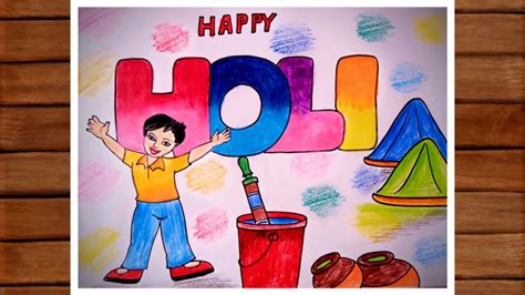 Holi Special Drawing Easy Holi Drawing How To Draw Holi Festival