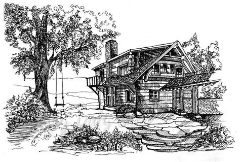 Ink House Drawing Custom Pen And Ink House Drawing Etsy