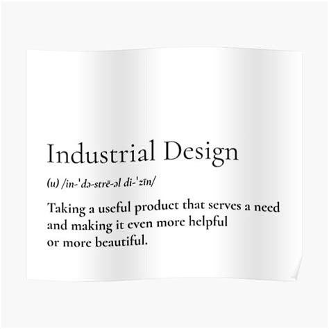 Industrial Design Definition Poster By Veewell Redbubble