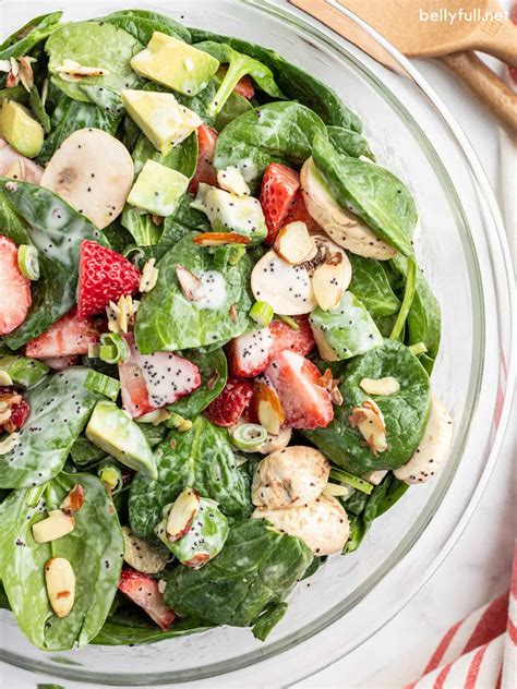 Strawberry Spinach Salad {with Poppy Seed Dressing} Belly Full