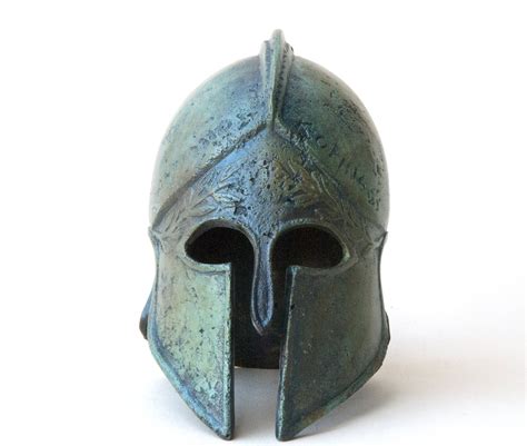 Bronze Metal Helmet Ancient Greek Corinthian Helmet War Etsy