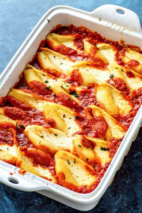 Ricotta Stuffed Shells Homemade Hooplah