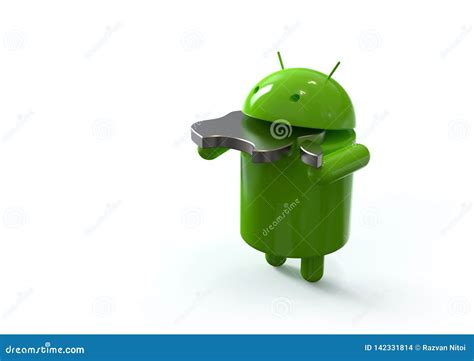 Android Vs Apple Competition Symbol Logo Characters Editorial Stock