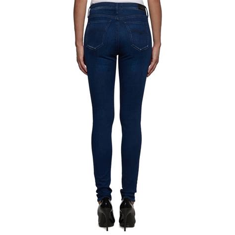 Indigo Cotton Stretch Skinny High Rise Jeans BrandAlley