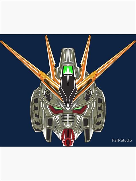 Póster Ilustración De Nu Gundam De Fafl Studio Redbubble