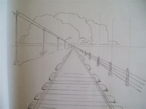 Train Perspective Drawing At Getdrawings Free Download