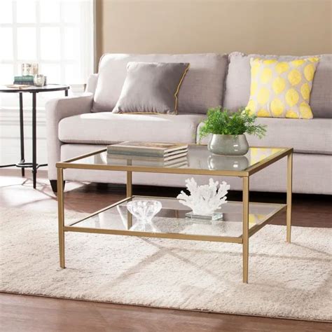 Gold Metal Glass Coffee Table In 2021 Coffee Table Gold Coffee Table
