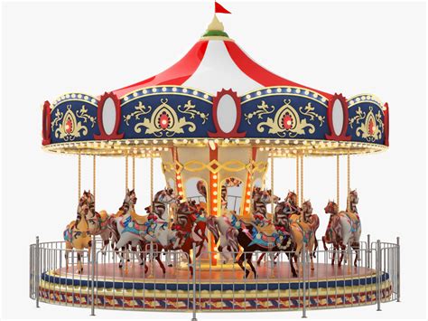Carousel Carrousel Merry Go Round Ride 3d Model Animated Cgtrader