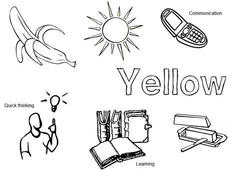 Color Yellow Coloring Sheet Coloring Pages