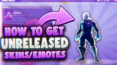 How To Get Unreleased Fortnite Skinsemotes Youtube