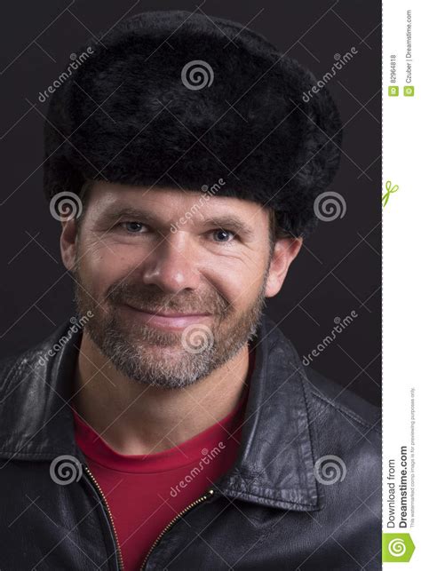 Handsome Bearded Russian Man Stock Photo Image Of Scruffy Gray 82964818