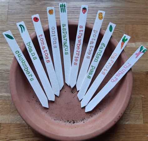 Seed Markers Plant Labels Herb Markers Garden Decor Etsy Uk