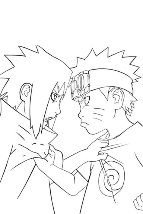 Desenhos Para Colorir Do Naruto E Sasuke Naruto E Sasuke Desenho