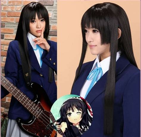 Light Cosplay Anime Wigs Long Black Straight Hair Girl On Aliexpress