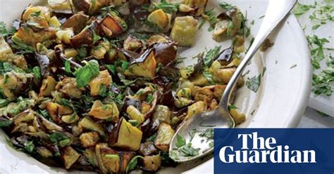 yotam ottolenghi s aubergine with herbs recipe baking the guardian
