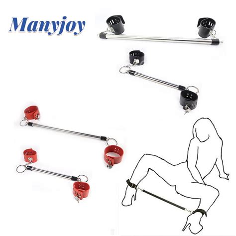Manyjoy Stainless Steel Bdsm Detachable Spreader Bar With Handcuffs