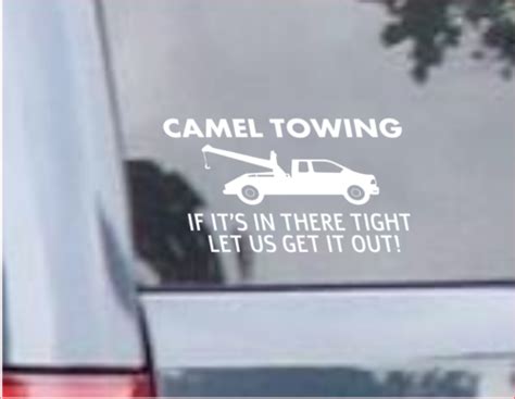 camel towing vinyl decal funny humor rude window sticker toe car truck 4x6 inch ebay