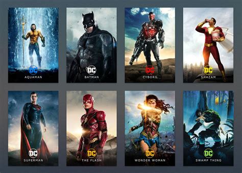 Dc Individual Hero Poster Set Collection Rplexposters