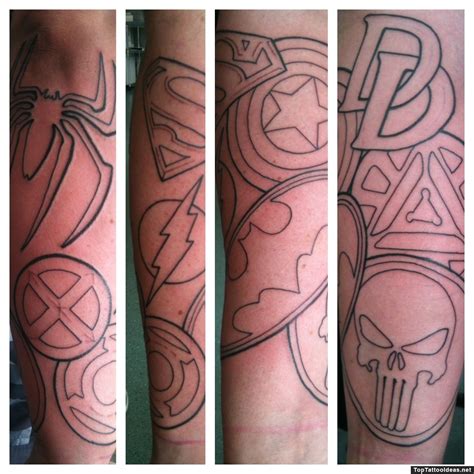 Superhero Logos Tattoo Top Tattoo Ideas Tattoos Tribal Forearm