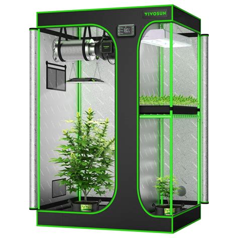 Vivosun 2 In 1 Grow Tent W Multi Chamber And Floor Tray For Hydroponic