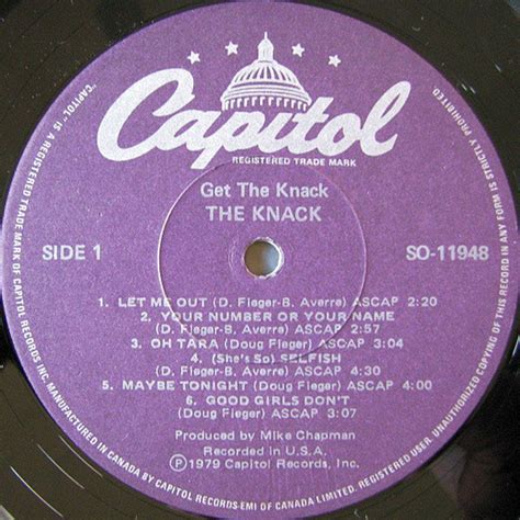 The Knack ‎ Get The Knack 1979 Vinyl Pursuit Inc
