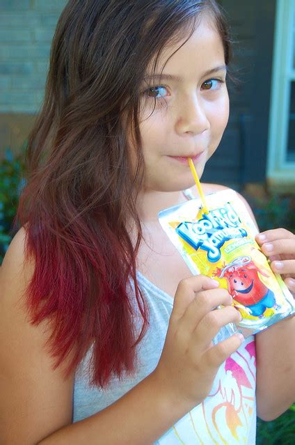 Kool aid is a great way to dye hair without doing anything permanent. Sipping on Kool-Aid | Flickr - Photo Sharing!