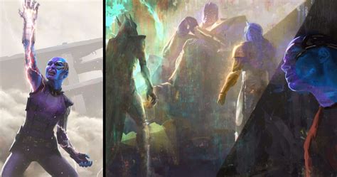 Nebula Wields The Infinity Gauntlet In Avengers Endgame Concept Art