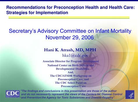 Ppt Recommendations For Preconception Health And Health Care