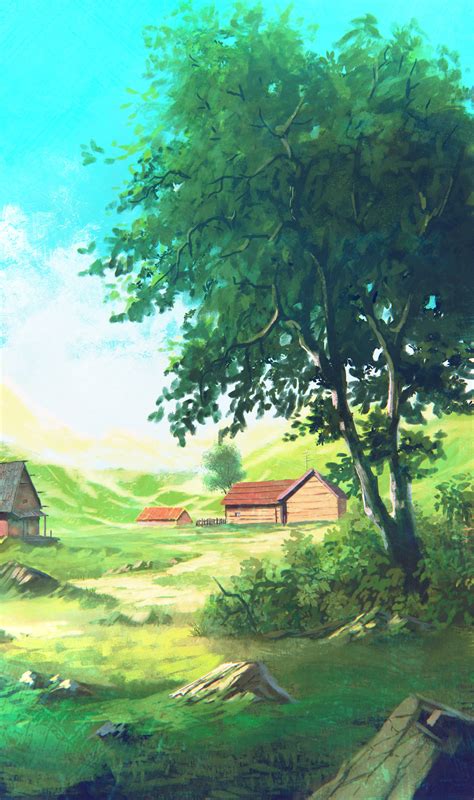 Collection Of Anime Background Village Full Hd Download
