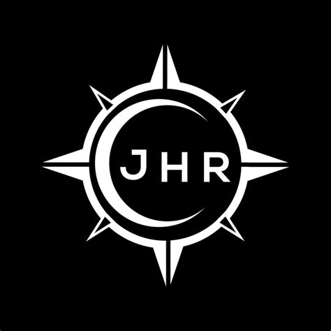 Jhr Abstract Technology Circle Setting Logo Design On Black Background