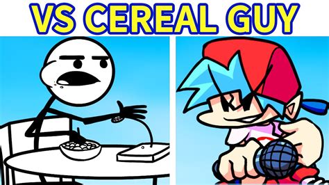 Friday Night Funkin Vs Cereal Guy Rage Comics Meme Fnf Modhard Friday Night Crunchin