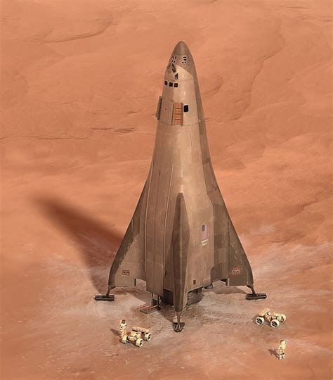Lockheed Martins Mars Lander Spaceship Art Spaceship Concept