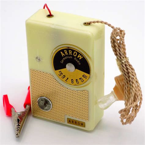 Vintage Arrow Toy Germanium Crystal Pocket Radio Model Er 87 Earphone