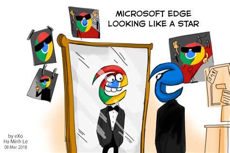 Microsoft Edge Is A Fan Of Chrome Cartoon Of The Week Cartoon Art