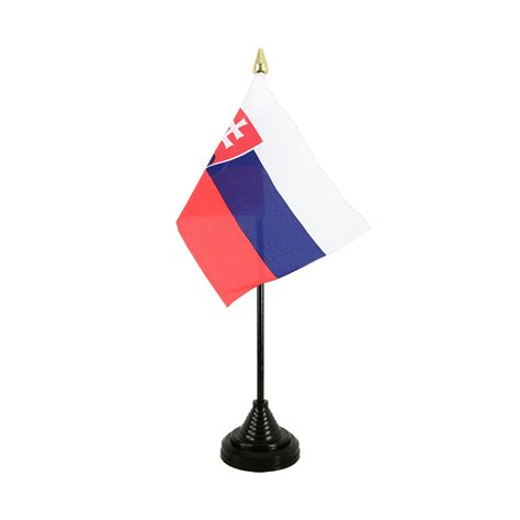 Les couleurs blanche, bleue, rouge sont celles des armes slovaques. Mini drapeau Slovaquie - Monsieur-des-Drapeaux
