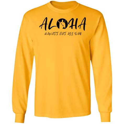 Aloha Hawaii Nei All Day RS BLK Longsleeve T Shirt By Hawaii Nei All