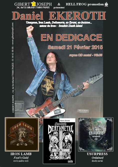 According to daniel ekeroth, the band developed their own melancholic and atmospheric death metal style,19 which combined strong melodies with musical brutality.4 dissection considered the. Sat/Sun, Feb 20-21, Paris: Daniel Ekeroth's Whirlwind Wine ...