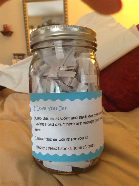 I Love You Jar Perfect For Anniversary T Fill Up A Jar With All