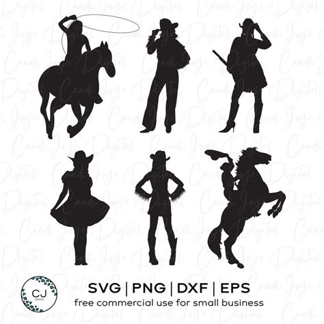 Rodeo Cowgirl Svg Bundle Western Svg Cowgirl Png Western
