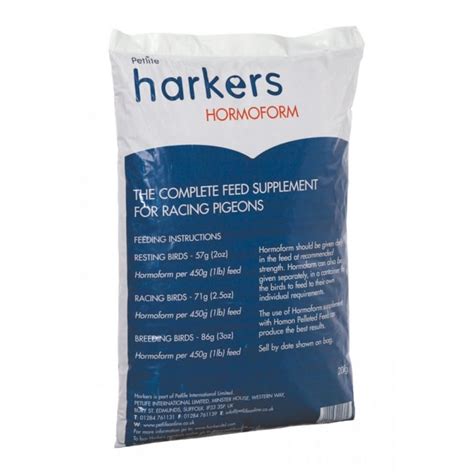 Used and recommended by leading fanciers. Petlife Int Harkers Hormoform Pigeon Supplement 20kg | Feedem