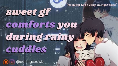 sweet girlfriend comforts you to sleep during rainy cuddles asmr 💜 f4a [whispering] [humming