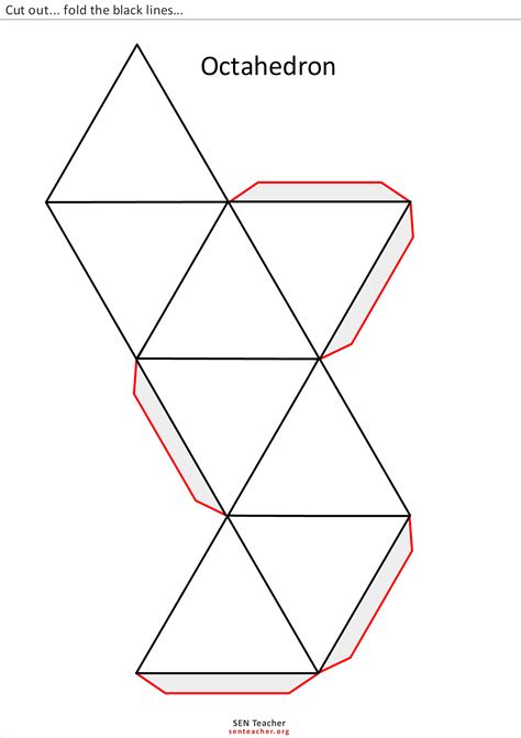 Printable 3d Geometric Shapes Templates Thekidsworksheet