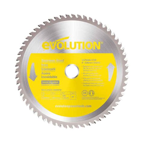 Stainless Steel Cutting Blades Evolution Power Tools Uk