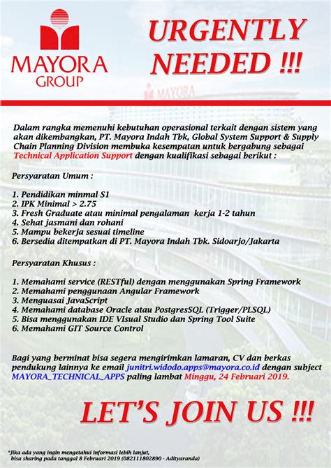 citation needed the company has been listed on the jakarta stock exchange (now indonesia stock exchange) since 4 july 1990.pt unita branindo holds 32.93% of shares. Alamat email pt mayora | Informasi Profil dan Alamat PT ...