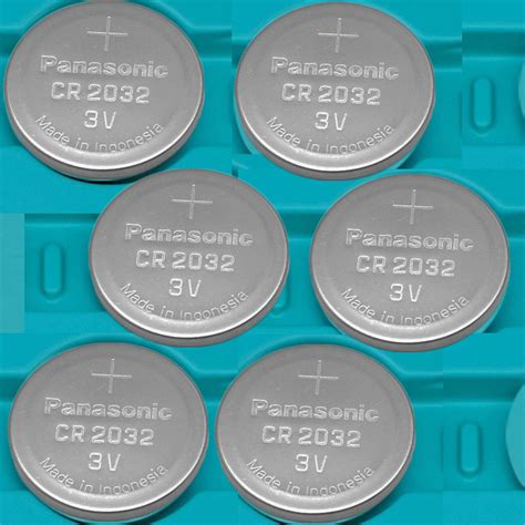 6 Pack Panasonic Cr2032 3v Lithium Coin Cell Battery Dl2032 Ecr2032