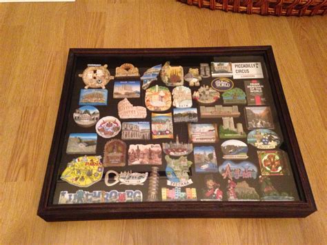 Magnet Collection From Europe In A Shadow Box Great Way To Display