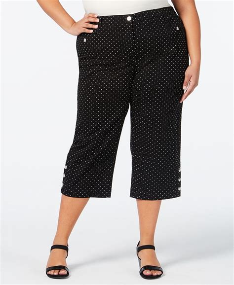 Karen Scott Plus Size Button Hem Capri Pants Created For Macys
