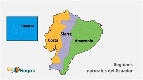 Mapa Del Ecuador Y Sus Regiones Naturales Ecuador Mapas Actividades