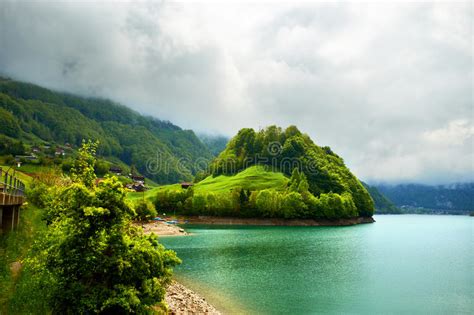 Lungern Lake In Switzerland Stock Image Image Of Summer Emerald