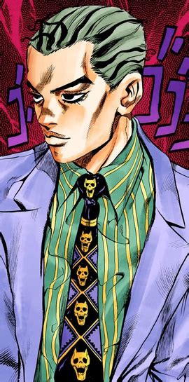 I wished they would keep his red suit with white hair. Yoshikage Kira/History | JoJo's Bizarre Encyclopedia | FANDOM powered by Wikia